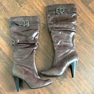 Aldo Wistful Brown Heeled Boots SZ- 9